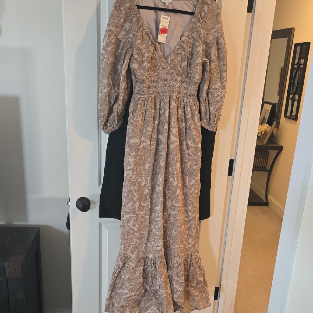 Patrons of Peace Beige Long Sleeve Dress